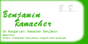 benjamin ramacher business card